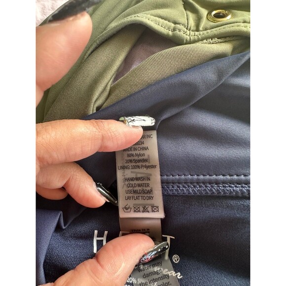 HEAT Swimwear Hawaiian Tropical Leaves Crossover Front Bikini Bottom Only S - Picture 6 of 7